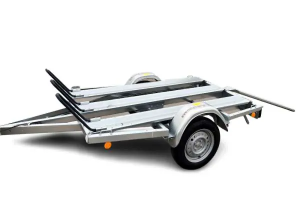 Kompakter Motorradanhänger, Ladefläche 1,97 x 1,14 m, für Motorräder und Quads