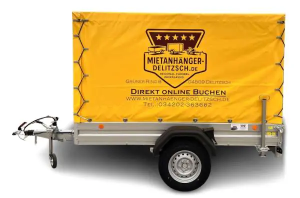 Planenanhänger Einachse gebremst, 1.125 kg Nutzlast, kompakt und kraftvoll